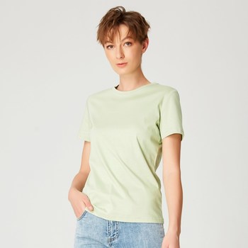 T-shirts Manches Courtes Smart & Joy Studio Vert anis - Vêtements T-shirts manches courtes Femme 35 