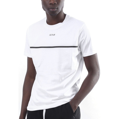 Vêtements Homme T-shirts manches courtes Ice Play F017 P400 1101 Blanc
