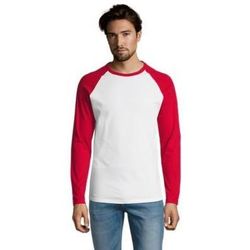Vêtements Homme T-shirts manches longues Sols FUNKY LSL Blanco Rojo Rojo