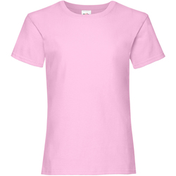 Vêtements Fille T-shirts manches courtes Fruit Of The Loom 61005 Rose clair