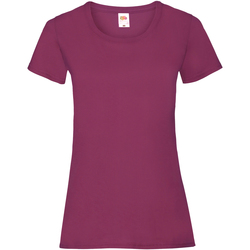 Vêtements Femme T-shirts manches courtes Fruit Of The Loom 61372 Bordeaux