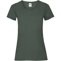 Vêtements Femme T-shirts manches courtes Fruit Of The Loom 61372 Vert
