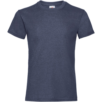 Vêtements Fille T-shirts manches courtes Fruit Of The Loom 61005 Bleu marine chiné