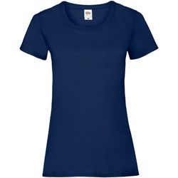 Vêtements Femme T-shirts manches courtes Fruit Of The Loom 61372 Bleu marine