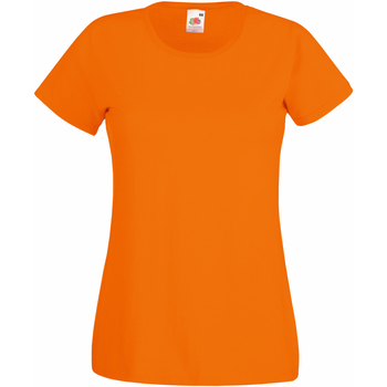Vêtements Femme T-shirts aqua manches courtes Fruit Of The Loom 61372 Orange
