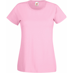 Vêtements Femme T-shirts wearing manches courtes Fruit Of The Loom 61372 Rose clair