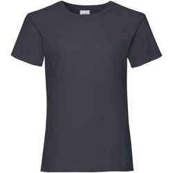 Vêtements Fille T-shirts manches courtes Fruit Of The Loom 61005 Bleu marine foncé