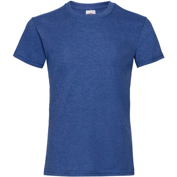 Vêtements Fille T-shirts manches courtes Fruit Of The Loom 61005 Bleu roi chiné
