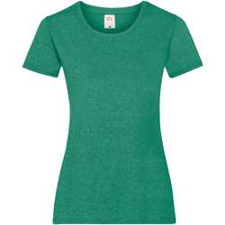 Vêtements Femme T-shirts manches courtes Fruit Of The Loom 61372 Vert chiné