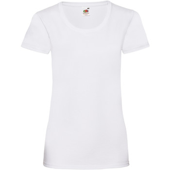 Vêtements Femme T-shirts aqua manches courtes Fruit Of The Loom 61372 Blanc