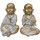 Maison & Déco Statuettes et figurines Signes Grimalt Bouddha Set 2 Unités Doré