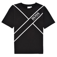 Vêtements Garçon T-shirts manches courtes BOSS CENTI Noir