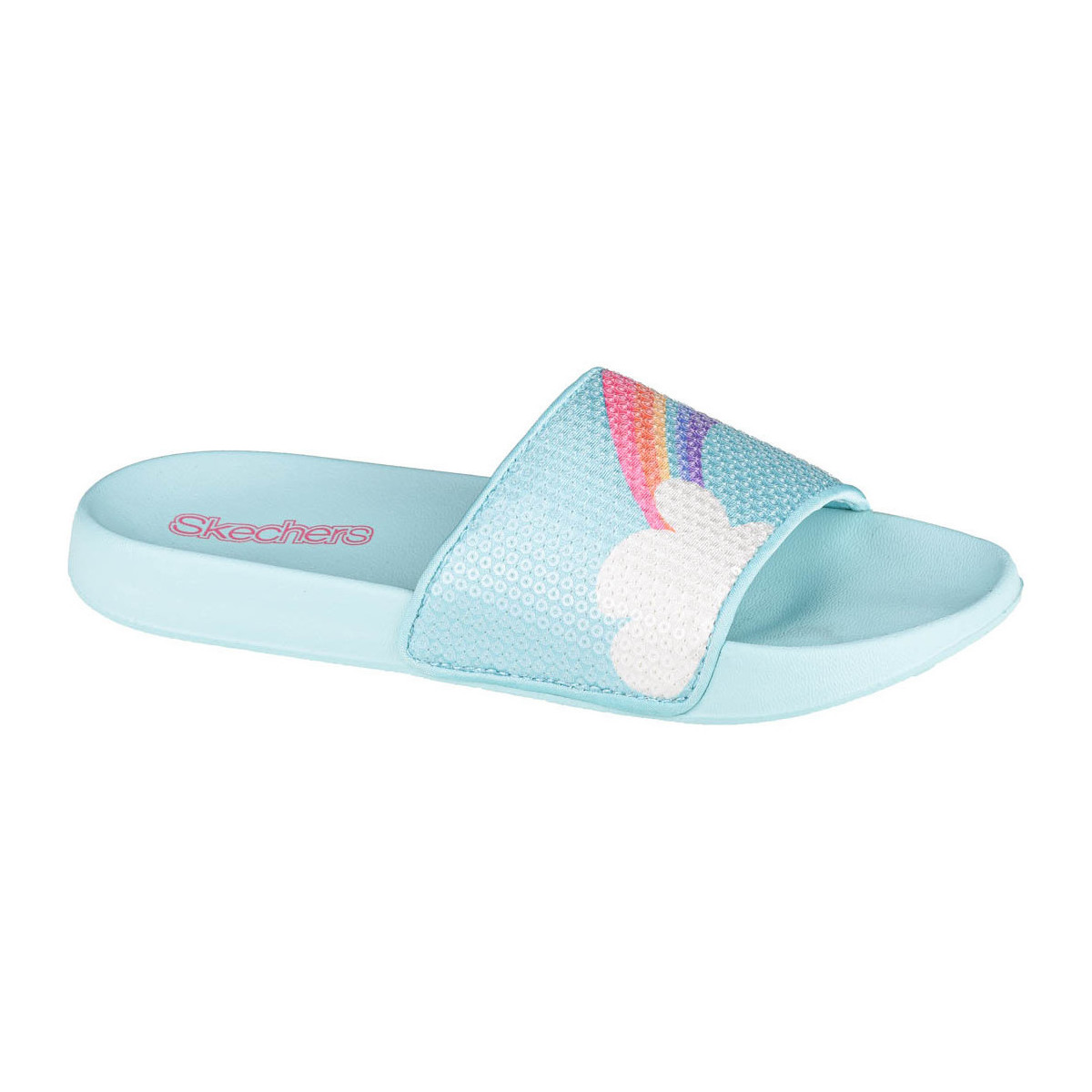 Chaussures Fille Chaussons Skechers Sunny Slides-Dreamy Steps Bleu
