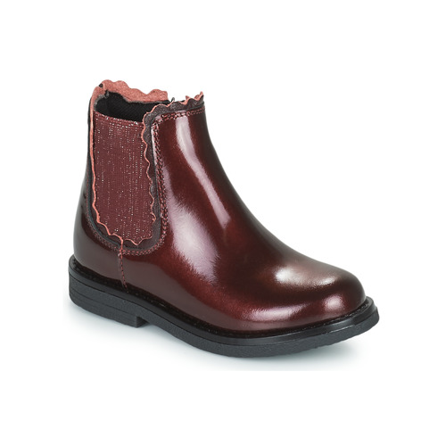 Chaussures Fille Boots Men in Black and White PRAIRIE Bordeaux
