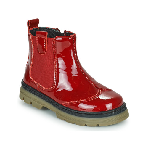 Chaussures Fille Boots Citrouille et Compagnie PATATA Rouge vernis