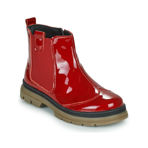 Chaussures Fille Boots Citrouille et Compagnie PATATA Rouge vernis