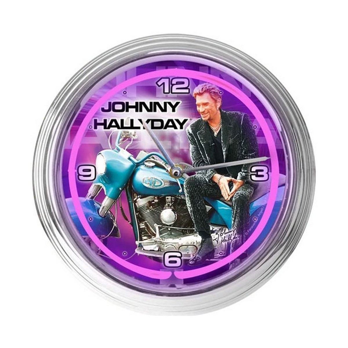 Maison & Déco Horloges Sud Trading Horloge néon Violette Johnny Hallyday Violet