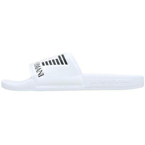 Chaussures Homme Tongs Emporio Armani diagonal-stripe EA7 XCP001 Blanc