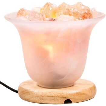 Maison & Déco Lampes à poser Zen Et Ethnique Lampe cristaux de sel Beige