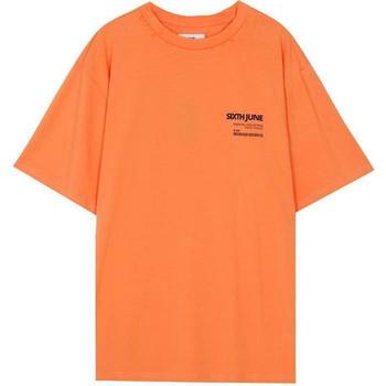 Vêtements Homme T-shirts manches courtes Sixth June T-shirt  barcode orange