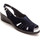 Chaussures Femme Sandales et Nu-pieds Daxon by  - Sandales cuir velours grande largeur Bleu