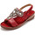 Chaussures Femme Toutes les catégories Pediconfort Sandales cuir extra larges Rouge