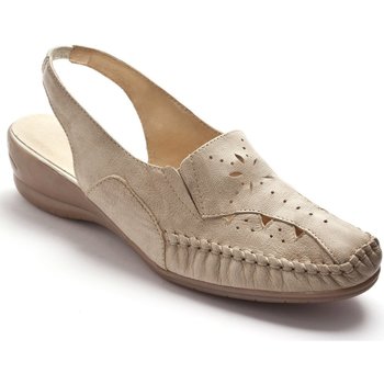 Chaussures Femme Sandales et Nu-pieds Pediconfort Sandales ajourées talon 4cm Beige