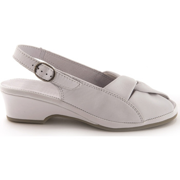 Femme Pediconfort Sandales en cuir au confort maxi blanc - Chaussures Sandale Femme 82 