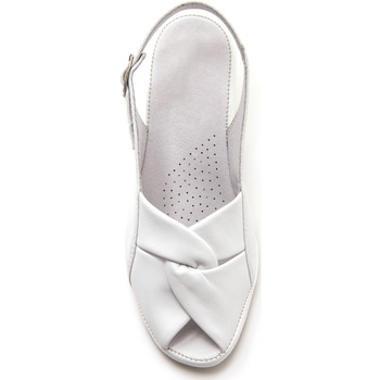 Femme Pediconfort Sandales en cuir au confort maxi blanc - Chaussures Sandale Femme 82 