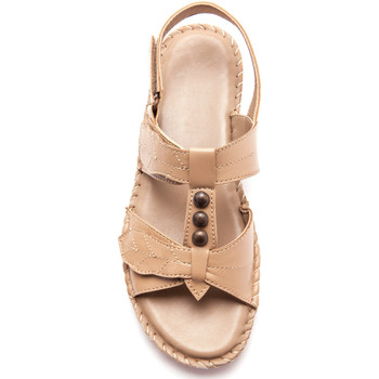 Chaussures Pediconfort Sandales ultra souples en cuir beige - Chaussures Sandale Femme 70 