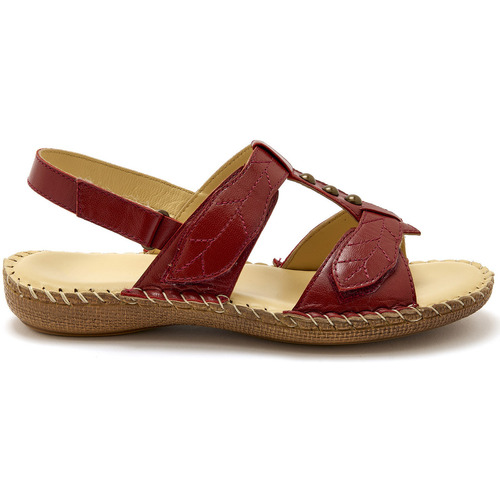 Chaussures Femme Sandales et Nu-pieds Pediconfort Sandales ultra souples en cuir Rouge