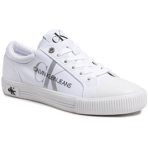 Chaussures Femme Baskets mode Calvin Klein Jeans SNEAKER LACEUP CO Blanc