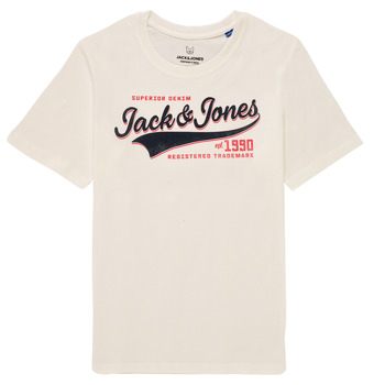 Vêtements Garçon T-shirts manches courtes Jack & Jones JJELOGO TEE SS Blanc