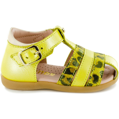Chaussures Fille Nouveautés de cette semaine Stones and Bones Mema Leopard Yellow Jaune