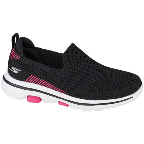 Chaussures Fille Baskets basses Skechers Go Walk 5 Clearly Comfy Noir