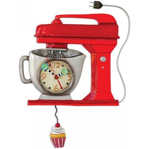 Maison & Déco Horloges Enesco Pendule en forme Robot de cuisine Rouge