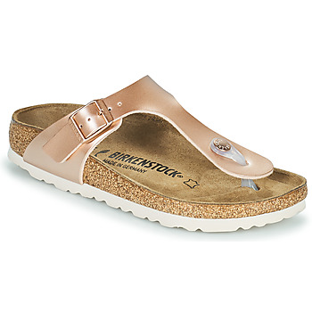 Chaussures Fille Tongs Birkenstock GIZEH Rose / Doré