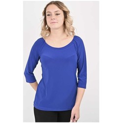 Vêtements Femme Tops / Blouses Georgedé Top Polly en Jersey Bleu Royal Bleu