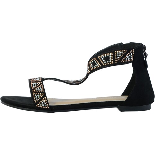 Chaussures Femme Sandales et Nu-pieds Boot à Lacetsry Sandales GD3948 Noir