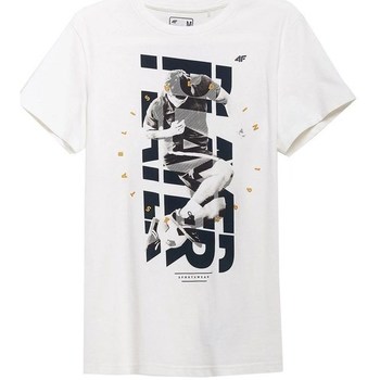 Vêtements Homme Daisy Street T-shirt comoda con kit fai da te per stampa della scritta "Los Angeles" 4F TSM011 Blanc