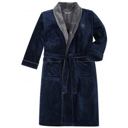 Vêtements Homme Pyjamas / Chemises de nuit Mariner Peignoir épais en coton velours éponge Bicolore Bleu