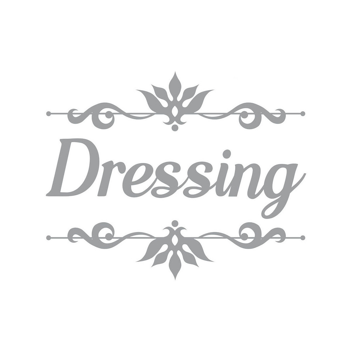 Maison & Déco Stickers Sud Trading Sticker décoratif de porte - Dressing Gris