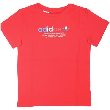 Vêtements Enfant T-shirts manches courtes Pantalons adidas Originals GN7480 T-Shirt/Polo Junior unisexe rouge Rouge