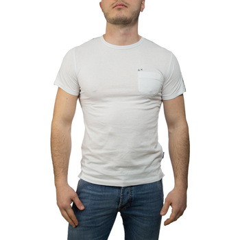 Vêtements Homme Round Elbow & Pocket Print 34 Sun68 T19104 bianco