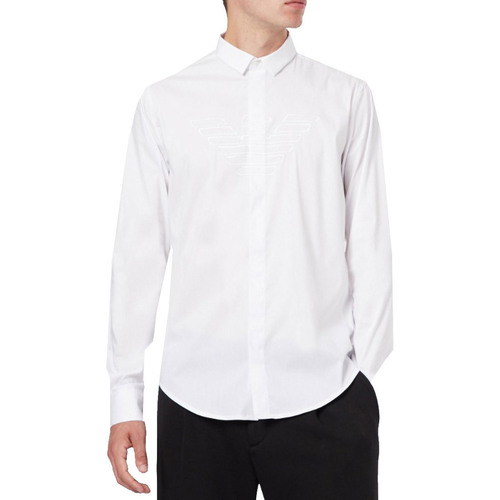 Vêtements Homme Chemises manches longues Emporio Armani 6G1C651NQPZ Blanc