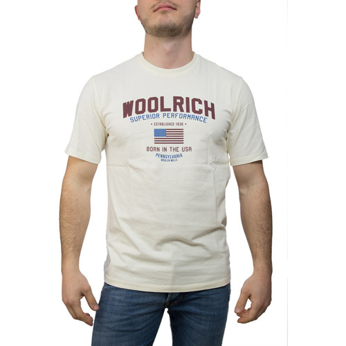 Vêtements Homme pour les étudiants Woolrich W0TEE1158 Blanc