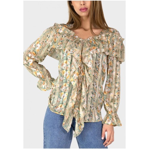 Vêtements Femme Chemises / Chemisiers Kebello blouse imprimé floral Beige F Beige