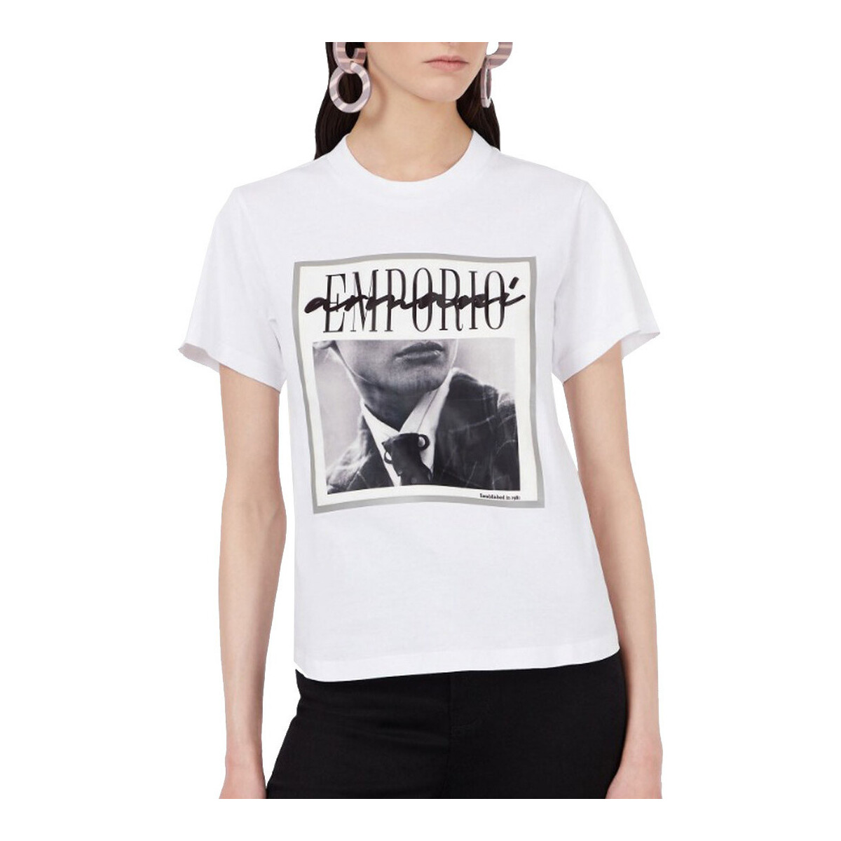 Vêtements Femme T-shirts & Polos Emporio Armani 3K2T7I2J30Z Blanc