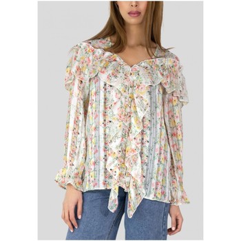 Vêtements Femme Chemises / Chemisiers Kebello blouse imprimé floralF Blanc S Blanc