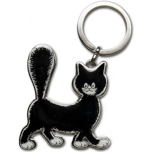 Accessoires textile Porte-clés Royal Tapisserie Porte clefs Mignonette Les chats de Dubout Noir